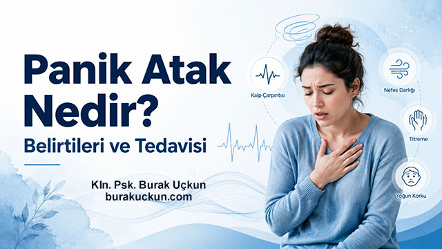 Panik atak nedir, panik atak belirtileri ve tedavisi hakkında bilgilendirici blog görseli
