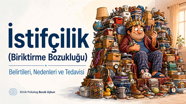 İstifçilik ve biriktirme bozukluğunu eşyalarla dolu bir yaşam alanı üzerinden anlatan blog görseli